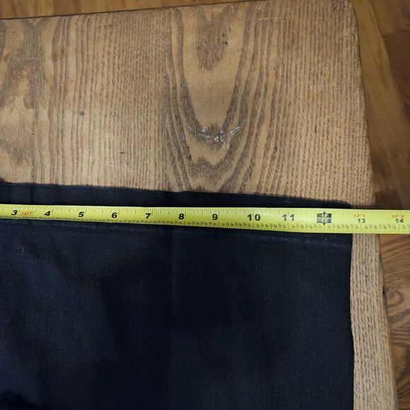 Womens Large Black Button Denim Wide Leg Overalls New - Picture 7 of 7